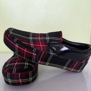 Plaid Platform Vans